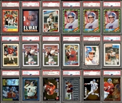 1984-2010 John Elway Group of 29 Cards All PSA Graded