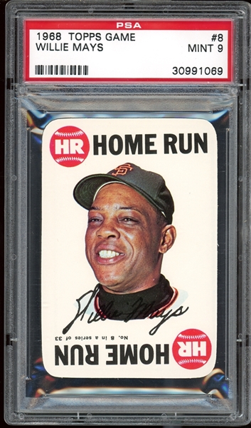 1968 Topps Game #8 Willie Mays PSA 9 MINT