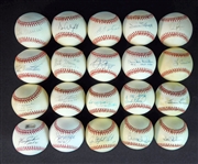 Hall of Fame Single-Signed Ball Group of (33)
