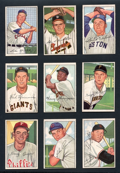 1952 Bowman Shoebox Collection Of 24 Higher Graded Cards