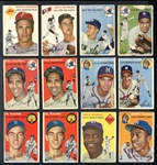 1954 Topps Shoebox Collection Of Over 100 Cards Including Aaron And Kaline RCs