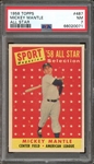 1958 Topps #487 Mickey Mantle All Star PSA 7 NM