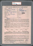 Bill Russell Signed Television Contract for 1970 Sesame Street Appearance PSA/DNA