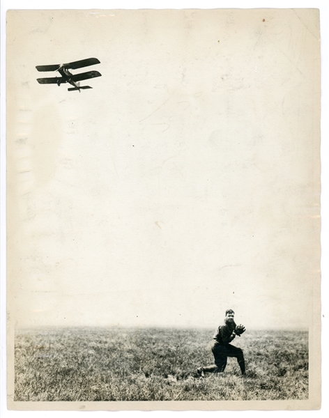 Babe Ruth Catches Ball From Air Plane
