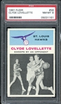1961 Fleer #58 Clyde Lovellette In Action PSA 8 NM-MT