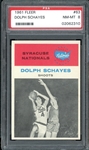 1961 Fleer #63 Dolph Schayes In Action PSA 8 NM-MT