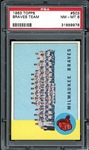 1963 Topps #503 Braves Team PSA 8 NM-MT