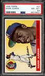 1955 Topps #47 Hank Aaron PSA 8.5 NM-MT+ Exceptionally High End For The Grade