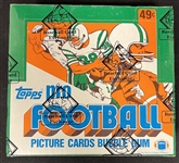 1982 Topps Football Unopened Cello Box Lawrence Taylor and Ronnie Lot on Top BBCE Authenticated