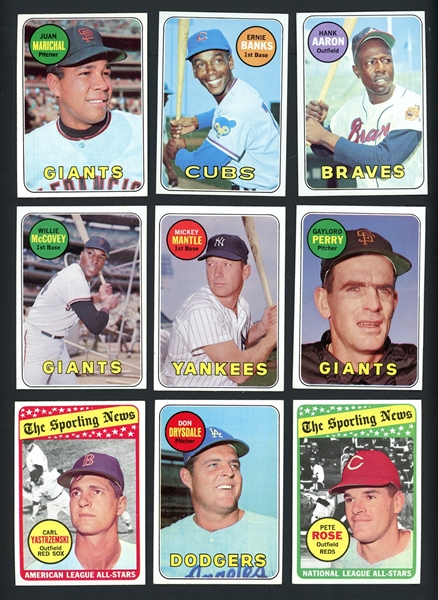 1969 Topps Lot Of 267 Cards With Stars And HOFers