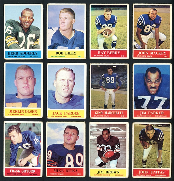 1964 Philadelphia Football Partial Set (118/198) With Stars And HOFers