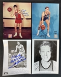 Basketball Hall of Fame Group of (4) Signed 8x10 Photos