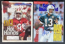 Jerry Rice and Dan Marino Signed Sports Illustrated Magazines Beckett
