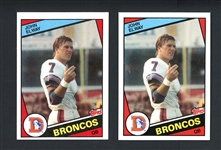 1984 Topps John Elway Rookie Lot Of Two (2)