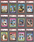 1975 Topps Mini High Grade Complete Set Entirely PSA Graded With 7.5 GPA