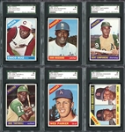 1966 Topps Baseball Blank Back Proof Lot of 6 SGC AUTHENTIC
