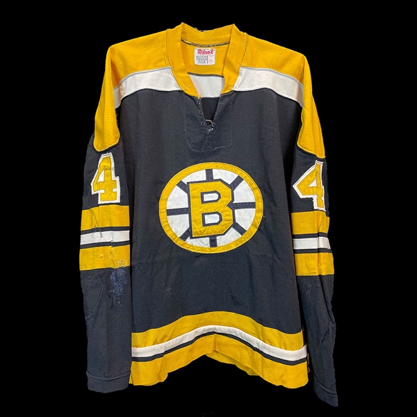 Exceptional Photomatched 1970-1971 Bobby Orr Boston Bruins Game Used Road Jersey Resolution Photomatch