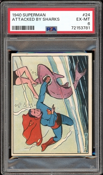 1940 Superman #24 Attacked By Sharks PSA 6 EX-MT