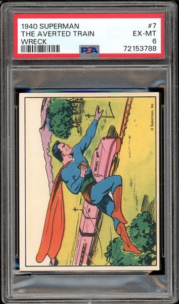 1940 Superman #7 The Averted Train Wreck PSA 6 EX-MT