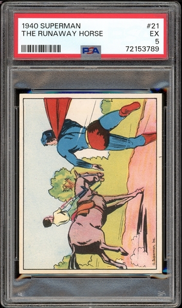 1940 Superman #21 The Runaway Horse PSA 5 EX