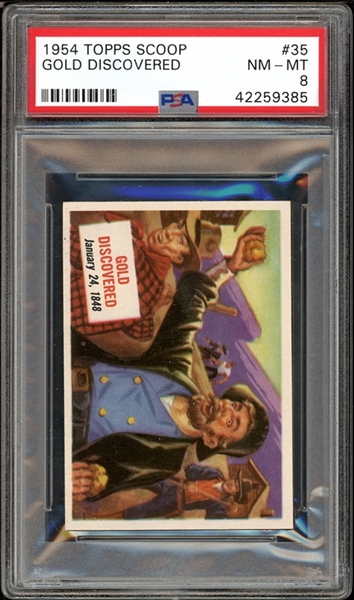 1954 Topps Scoop #35 Gold Discovered PSA 8 NM-MT