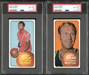 1970 Topps Basketball Lot Of Two (2) PSA 8.5 NM/MT+
