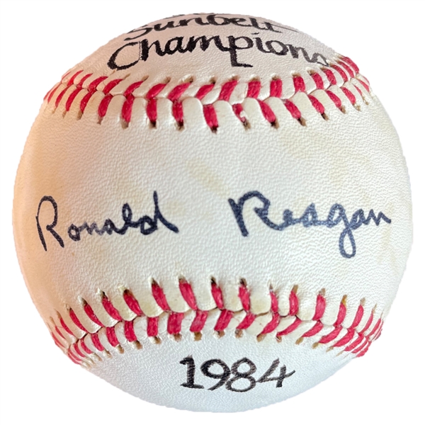 Ronald Reagan Single Signed Baseball JSA