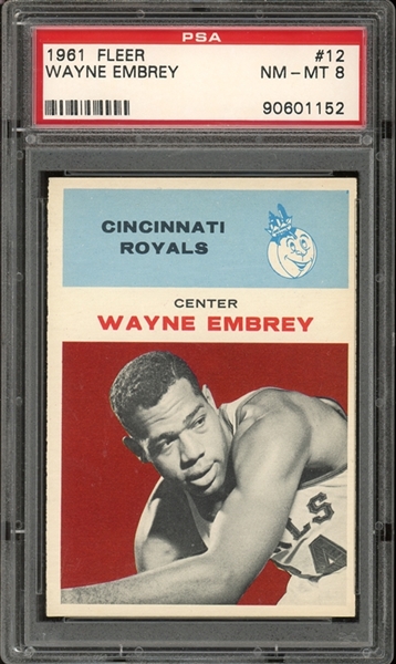 1961 Fleer #12 Wayne Embrey PSA 8 NM-MT