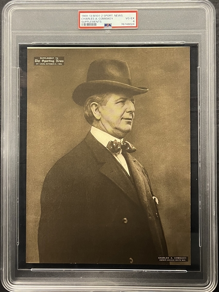 1909-13 M101-2 Sporting News Supplements Charles Comiskey PSA 4 VG-EX