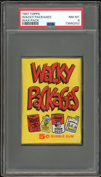 1967 Topps Wacky Packages Wax Pack PSA 8 NM-MT