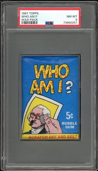 1967 Topps Who Am I? Wax Pack PSA 8 NM-MT