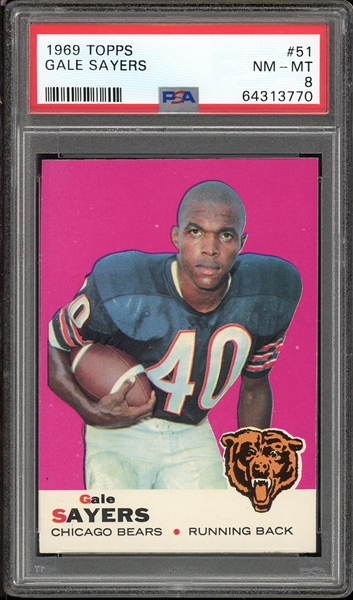 1969 Topps #51 Gale Sayers PSA 8 NM-MT