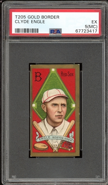 1911 T205 Gold Border Sweet Caporal Clyde Engle PSA 5 EX (MC)