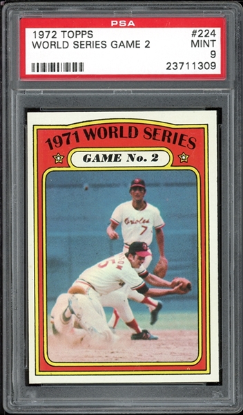 1972 Topps #224 World Series Game 2 PSA 9 MINT