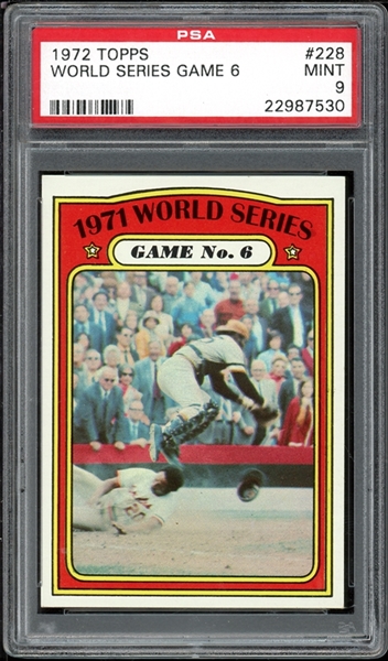 1972 Topps #228 World Series Game 6 PSA 9 MINT