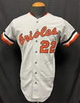 1973 Jim Palmer Baltimore Orioles Signed Game Used Road Jersey From His CY Young Season Sports Investors And JSA LOA