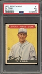 1933 Sport Kings Baseball #1 Ty Cobb PSA 3.5 VG+
