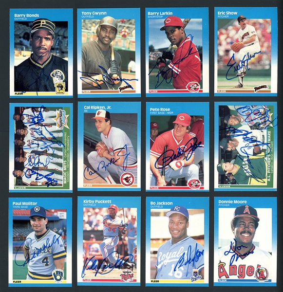 Exceptional 1987 Fleer Baseball Complete Set With Every Card Autographed JSA