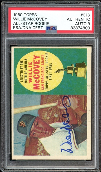1960 Topps #316 Willie McCovey All-Star Rookie PSA/DNA Authentic AUTO 9