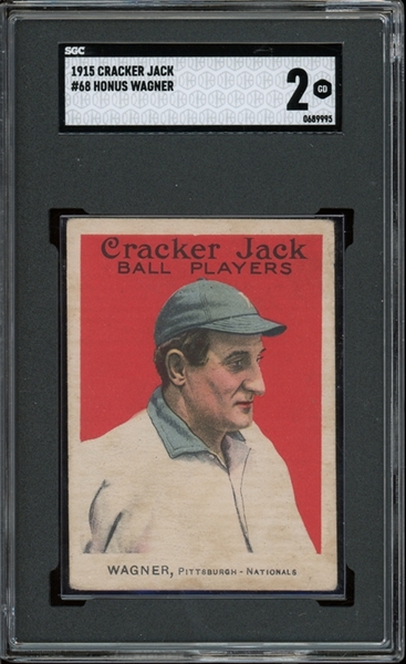 1915 Cracker Jack #68 Honus Wagner SGC 2 GOOD 