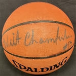 Wilt Chamberlain Signed Basketball JSA LOA