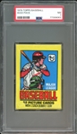 1979 Topps Baseball Wax Pack PSA 7 NM