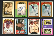 Exceptional Lot Of Eight (8) Signed Willie Mays Cards JSA Certified